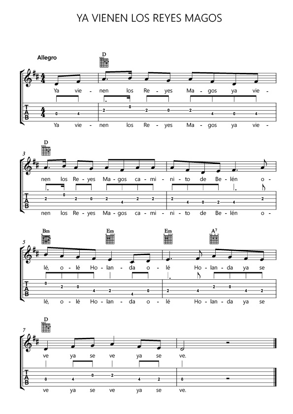 Cancionero de Villancicos para Guitarra (Nivel Fácil) - Imatge 8