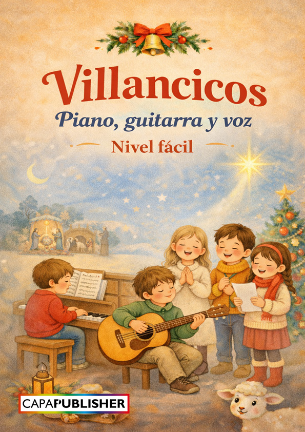 Cancionero de Villancicos para Voz, Guitarra y Piano (Nivel Fácil)