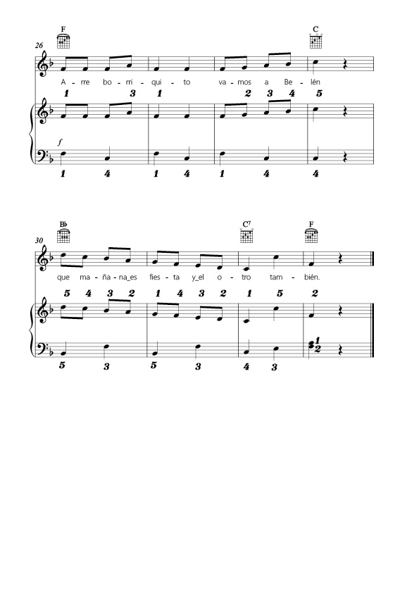 Cancionero de Villancicos para Voz, Guitarra y Piano (Nivel Fácil) - Imatge 8